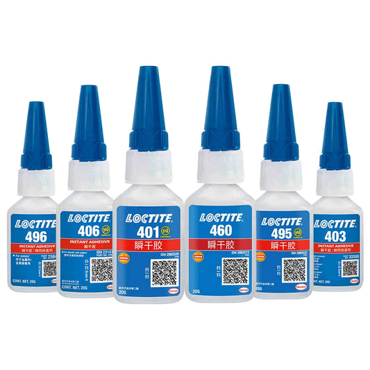 China Manufacturer Supply Loctit 401 403 406 460 495 496 Bonding Plastic Metal Rubber Cyanoacrylate Adhesive Super Instant Glue