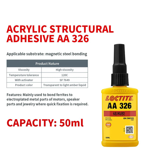 Hot Sale Loctit 326 High-temperature Resistant Fast Curing High Viscosity Acrylic Structural Adhesive for Bonding Magnetic Steel