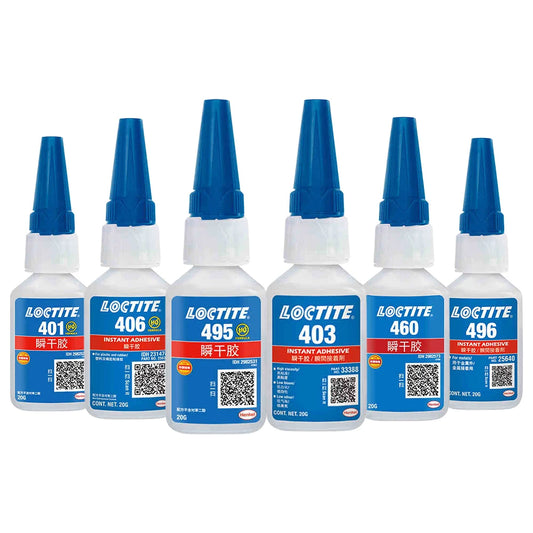 Original 20g Loctit 401 403 406 460 495 496 Cyanoacrylate Adhesive Fast Curing Transparent Instant Glue for Plastic Metal Rubber