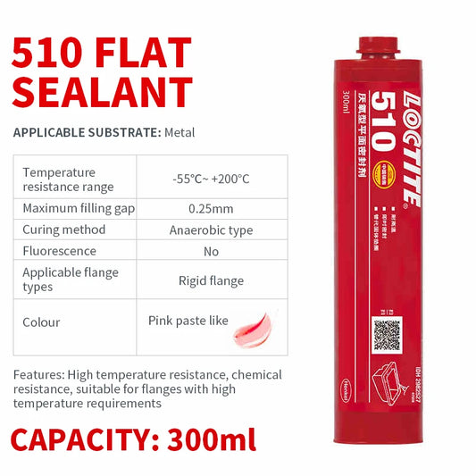 China Manufacturer Direct Sale Heat Resistant 300ml Loctite 510 Gasket Maker Anaerobic Sealant for Flanges Gearbox Compressor
