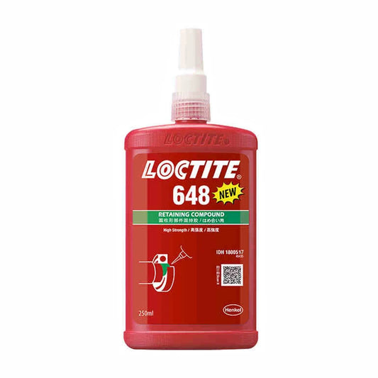 China Supplier Supply High Strength High Temperature Resistant Loctite 648 Fast Curing Green Liquid Cylindrical Fixing Glue